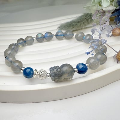 消除負能量/安定-《拉長石貔貅手鍊》2