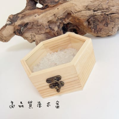 《水晶消磁淨化盒》-原木六角形4