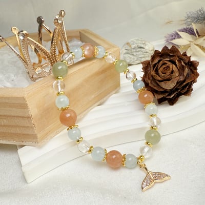 心靈平靜/正能量-《和田橙月光魚尾手鍊》3