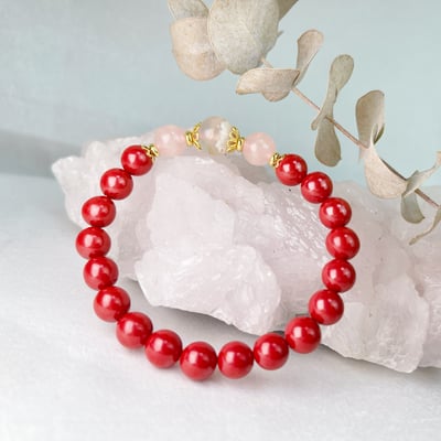 避邪擋煞/開運招財-《粉晶櫻花瑪瑙帝王砂手鍊》4