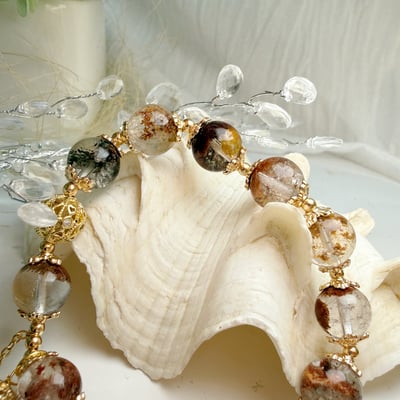 事業/財富-《設計款彩色幽靈水晶手鍊》3