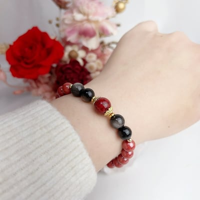旺運勢/擋煞/防小人-《黑曜帝王砂硃砂手鍊》5