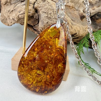 避邪擋煞/招財納福-《頂級滿花黃金花珀·琥珀項鍊》8