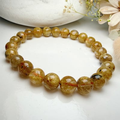 招財聚財/增加運勢-《8mm滿絲礦母鈦晶手鍊》3