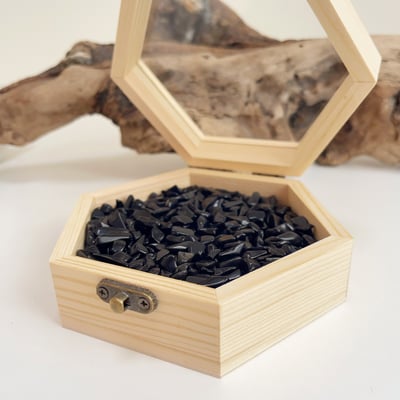 《水晶消磁淨化盒》-原木六角形11