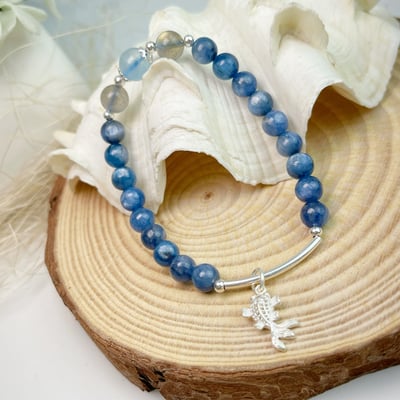 心靈力量/財富盈餘-《銀魚莫內藍晶石手鍊》4