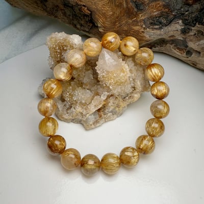 高檔料/滿絲-《10mm鈦晶手鍊》-16