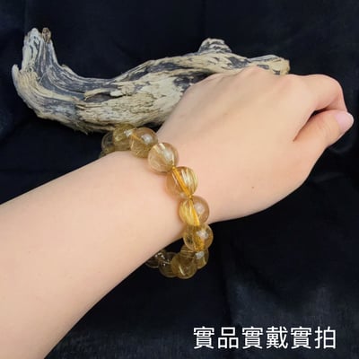 全淨體/金鈦絲/招財之王-《超頂級淨體鈦絲金鈦晶手鍊》9