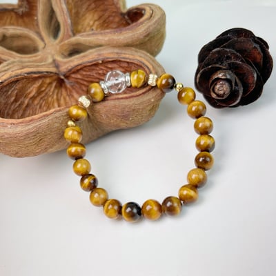 設計款-8mm黃虎眼石手珠手鍊2