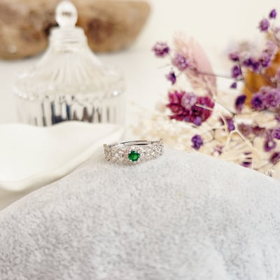 事業石-綠透輝宮廷風戒指2