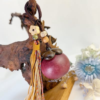 招福避邪-《玫瑰紫檀 山竹原木吊飾》3