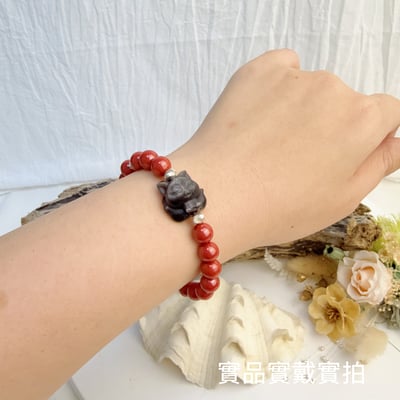 強效人緣/鎮煞避邪/財富能量-《銀曜九尾狐帝王砂硃砂手鍊》5