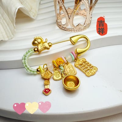 平安/開運/本命年-《馬年平安胸針》2