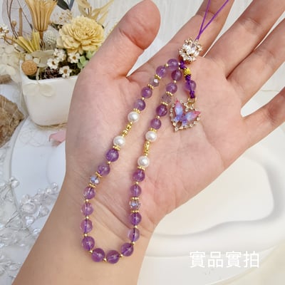 貴人/正能量/開運-《蝴蝶翩翩·紫水晶吊飾鍊》6