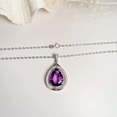 紫水晶水滴形項鍊5