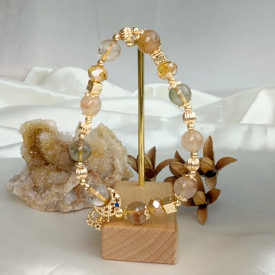 運勢/財富/小人-《月亮星閃多色髮晶手鍊》4