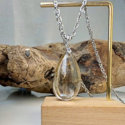 招財/高磁場-《金鈦絲水晶項鍊》2