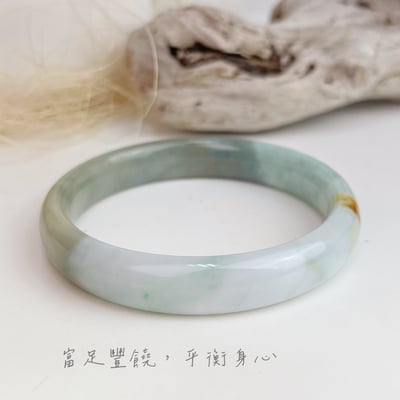 平安吉祥/養護磁場-《天然雙色翡翠手鐲》5