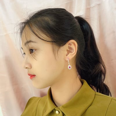 輕奢珠寶紅寶耳環5