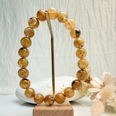 招財聚財/增加運勢-《8.5mm滿絲礦母鈦晶手鍊》4