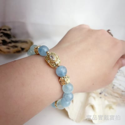 心靈穩定｜正向思考-《海藍寶水晶手鍊》6