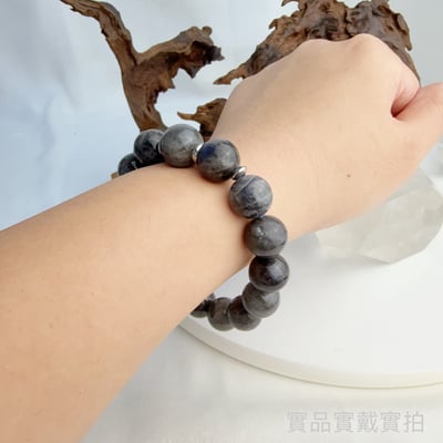 擋煞/沉穩/堅定-《黑體藍韻拉長石手鍊》7