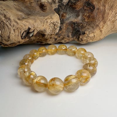 稀有/高檔/滿絲-《12mm清透料鈦晶手鍊》4