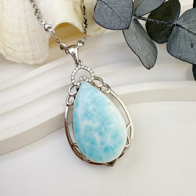 海洋精靈/摒除雜念-《水滴型拉利瑪項鍊》3