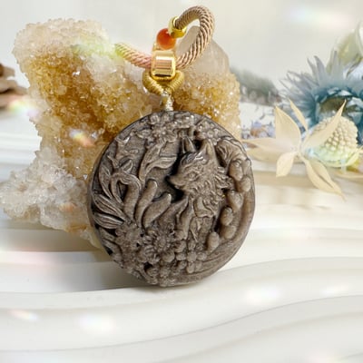 桃花人緣/擋煞避邪-《繁花似錦銀曜九尾狐項鍊》2