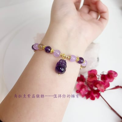 貴人/招財/運勢-《紫晶貔貅水晶手鍊》6