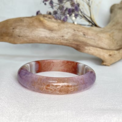 原礦紫水晶瑪瑙鐲A32