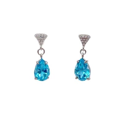 瑞士藍拓帕石耳環1