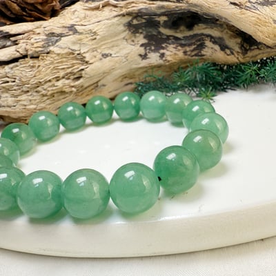 事業寶石-《12mm東菱玉素圈手鍊》4