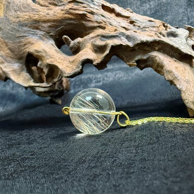 稀有高檔/金銀絲-《全淨體金銀鈦晶項鍊》23