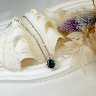 高光斑彩/珠寶收藏-《綠斑彩石項鍊》5