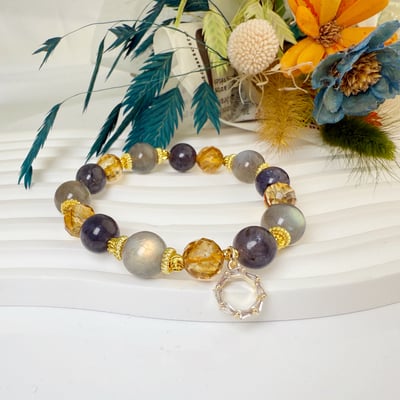 心靈智慧/事業有成《菫青拉長黃水晶手鍊》2