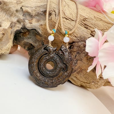 平安靜心/濃香韻味-《達拉干沉香龍鳳扣項鍊》2