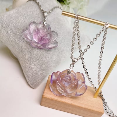 綻放的美麗/貴人運-《紫晶玫瑰花項鍊》1