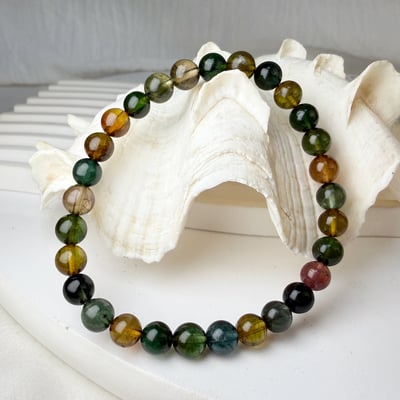 珍藏級-《6mm透體濃色碧璽手鍊》-24