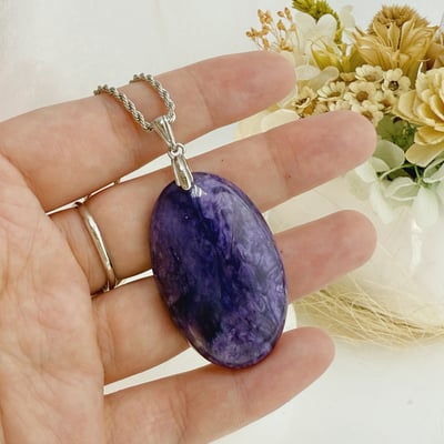 自信/活力/貴人-《橢圓形紫龍晶項鍊》5
