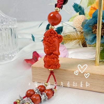 平安/靜心-《媽祖紅硃砂吊飾》3