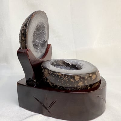 聚財/聚氣/高磁場-《瑪瑙晶洞聚寶盆擺件》7