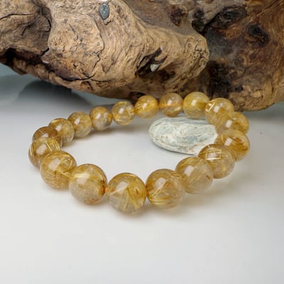 稀有/高檔/滿絲-《11mm清透料鈦晶手鍊》4