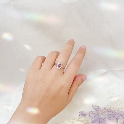 粉紅尖晶戒指5