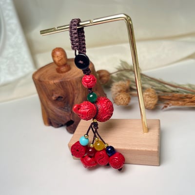 避邪擋煞/開運招財-《福氣葫蘆硃砂·辰砂吊飾》5