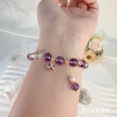 貴人/智慧/正能量-《閃耀光芒紫水晶手鍊》5