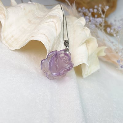 紫晶玫瑰花項鍊3