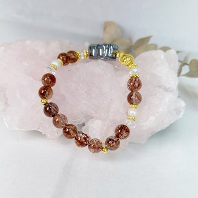 鈦赫茲貔貅·紅銅鈦手鍊4