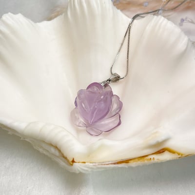 紫晶玫瑰花項鍊5