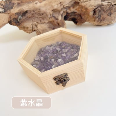 《水晶消磁淨化盒》-原木六角形5